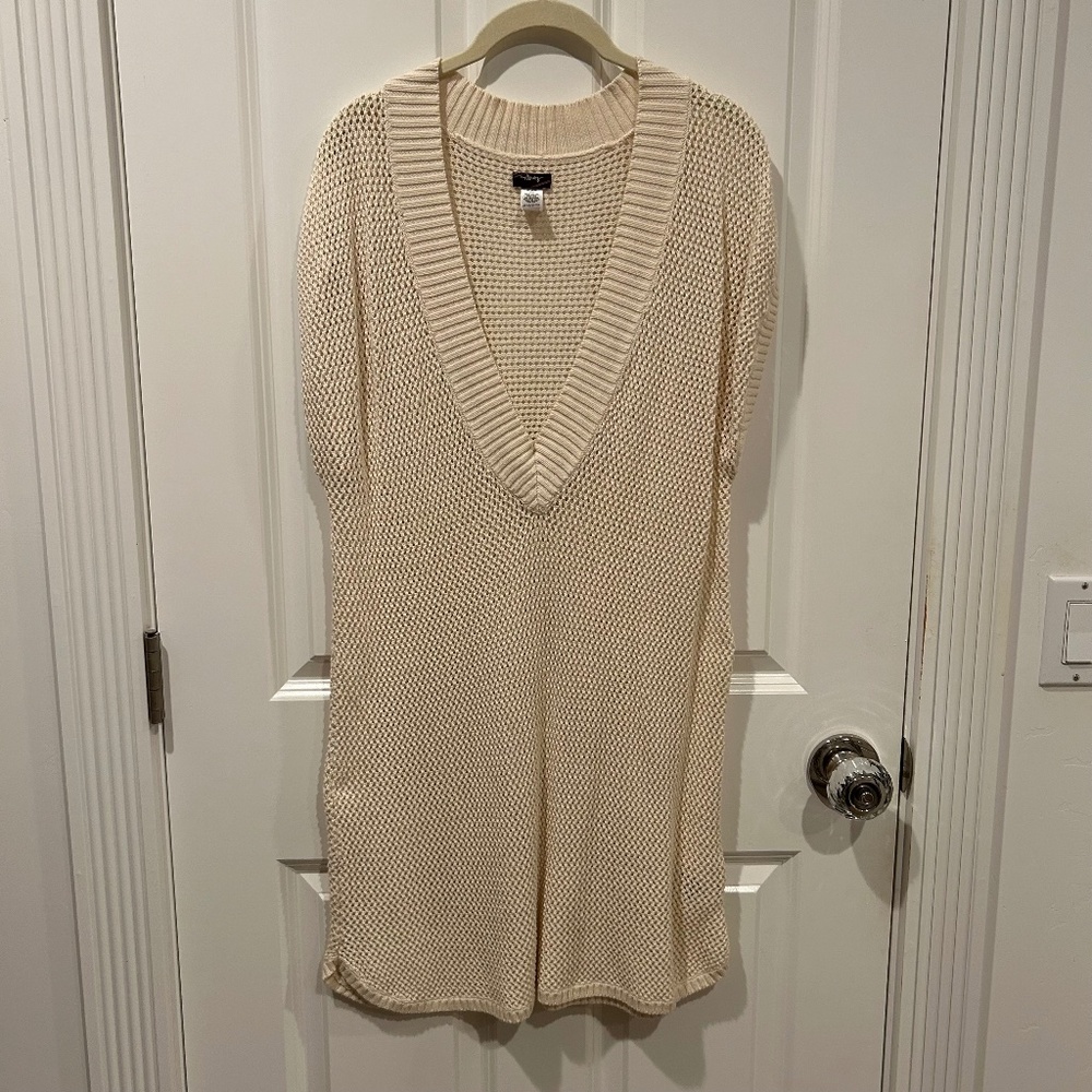 Cream Crochet Cover Up